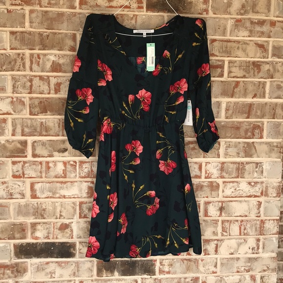 Collective Concepts Dresses & Skirts - Collective Concepts Hunter Green Floral Dress